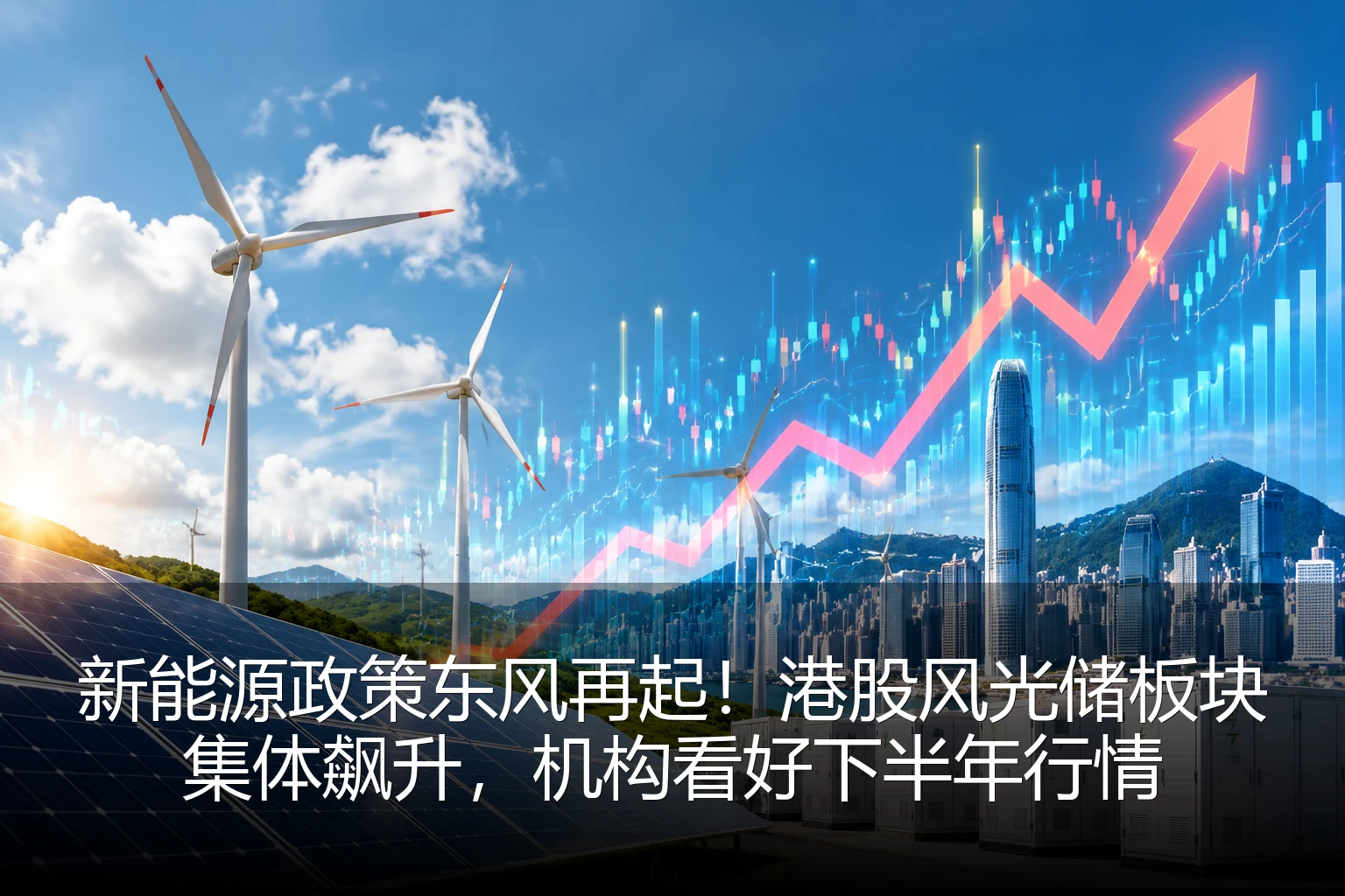 新能源政策东风再起！港股风光储板块集体飙升，机构看好下半年行情