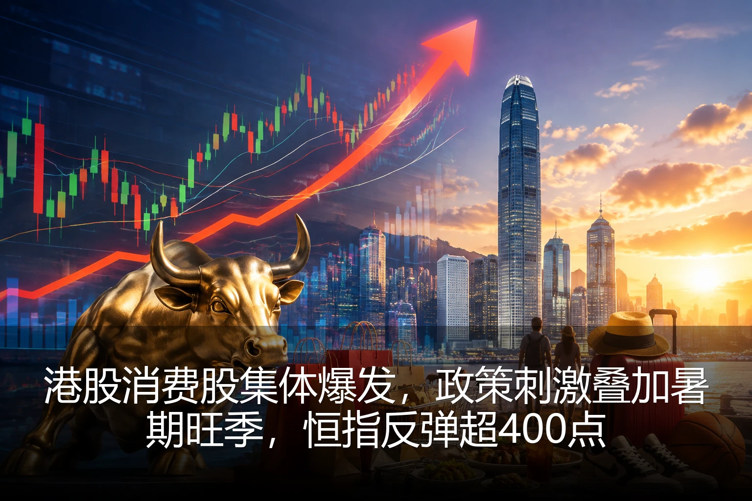 港股消费股集体爆发，政策刺激叠加暑期旺季，恒指反弹超400点