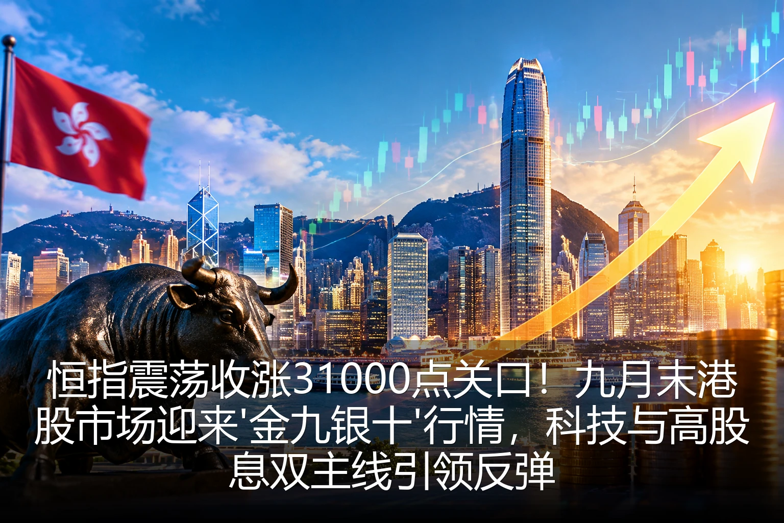 恒指震荡收涨31000点关口！九月末港股市场迎来'金九银十'行情，科技与高股息双主线引领反弹